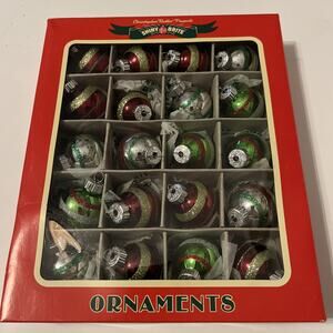 20 Christopher Radko Shiny Brite Vintage American 1940's Design Tulps Ornaments